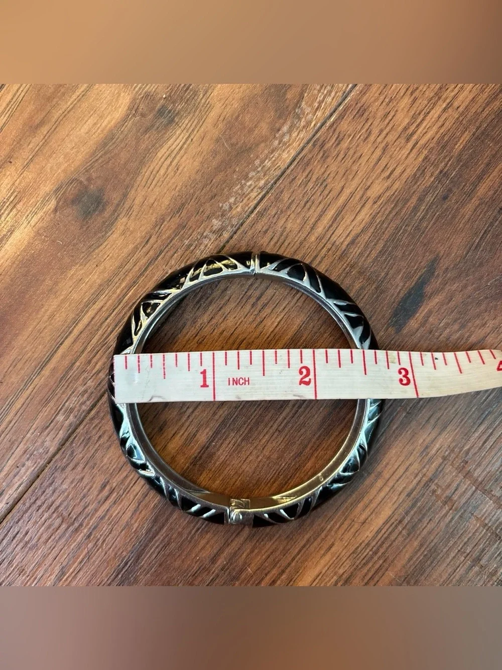 Y2K Black & Silver Bracelet W Rhinestones